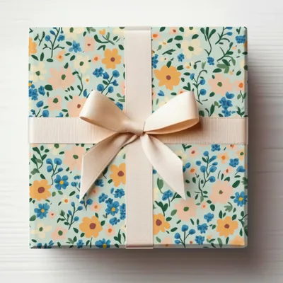 Floral Pattern Gift Box with Bow for Every Occasion