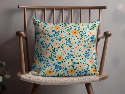 Colorful Floral Pattern Decorative Pillow for Home Decor