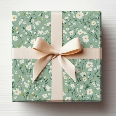 Elegant Floral Gift Box with Ribbon for Special Occasions