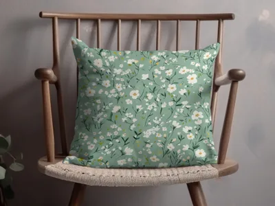 Floral Pattern Decorative Throw Pillow for Home Decor