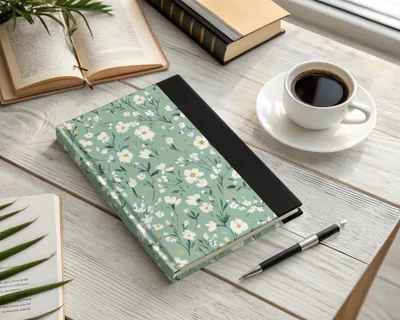 Floral Patterned Hardcover Notebook for Daily Use