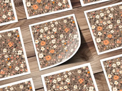 Vintage Floral Pattern Decorative Sticker Sheets