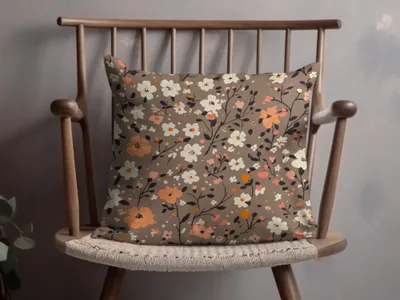 Elegant Floral Pattern Cushion Cover Decorative Pillow