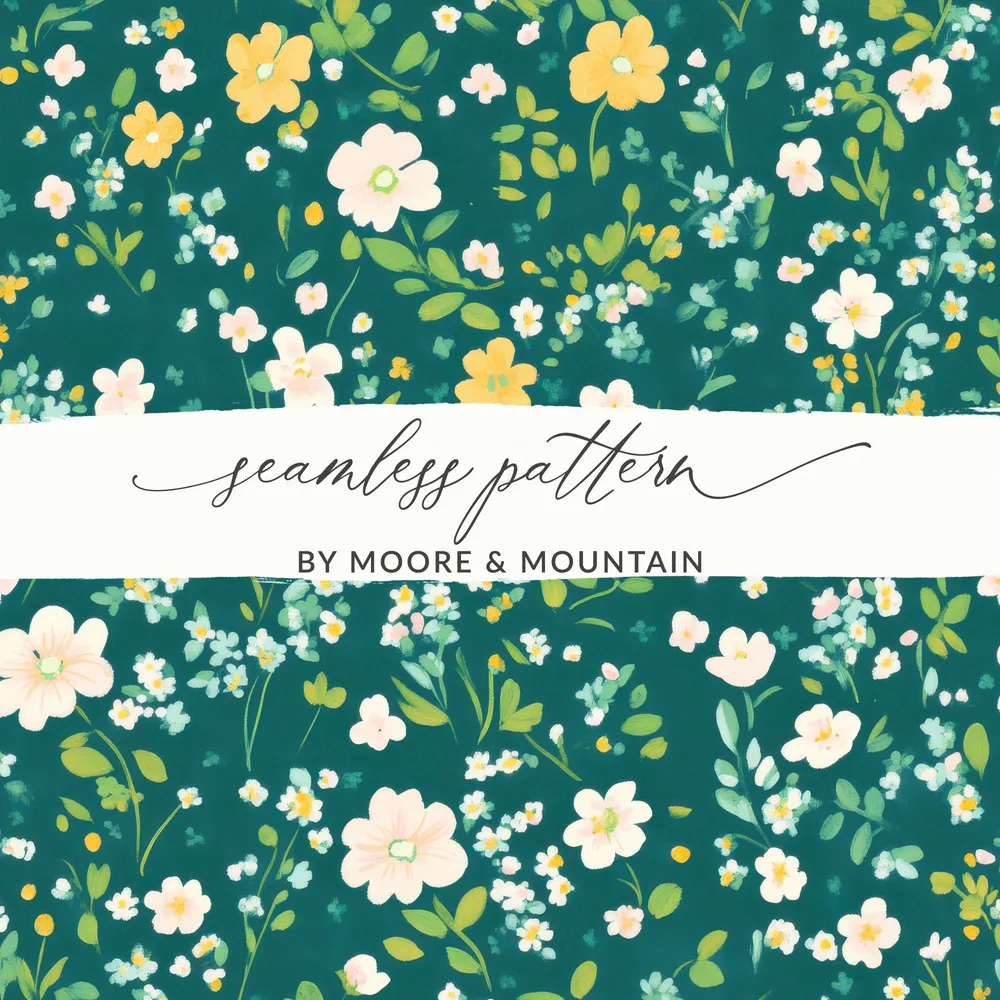 Vibrant Floral Seamless Pattern by Moore & Mountain