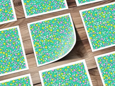 Colorful Floral Pattern Sheets for Crafts and Projects