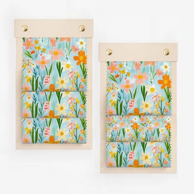 Bright Floral Pattern with Blue Background product