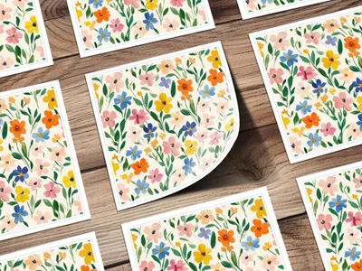 Vibrant Floral Printed Design Spring Season product