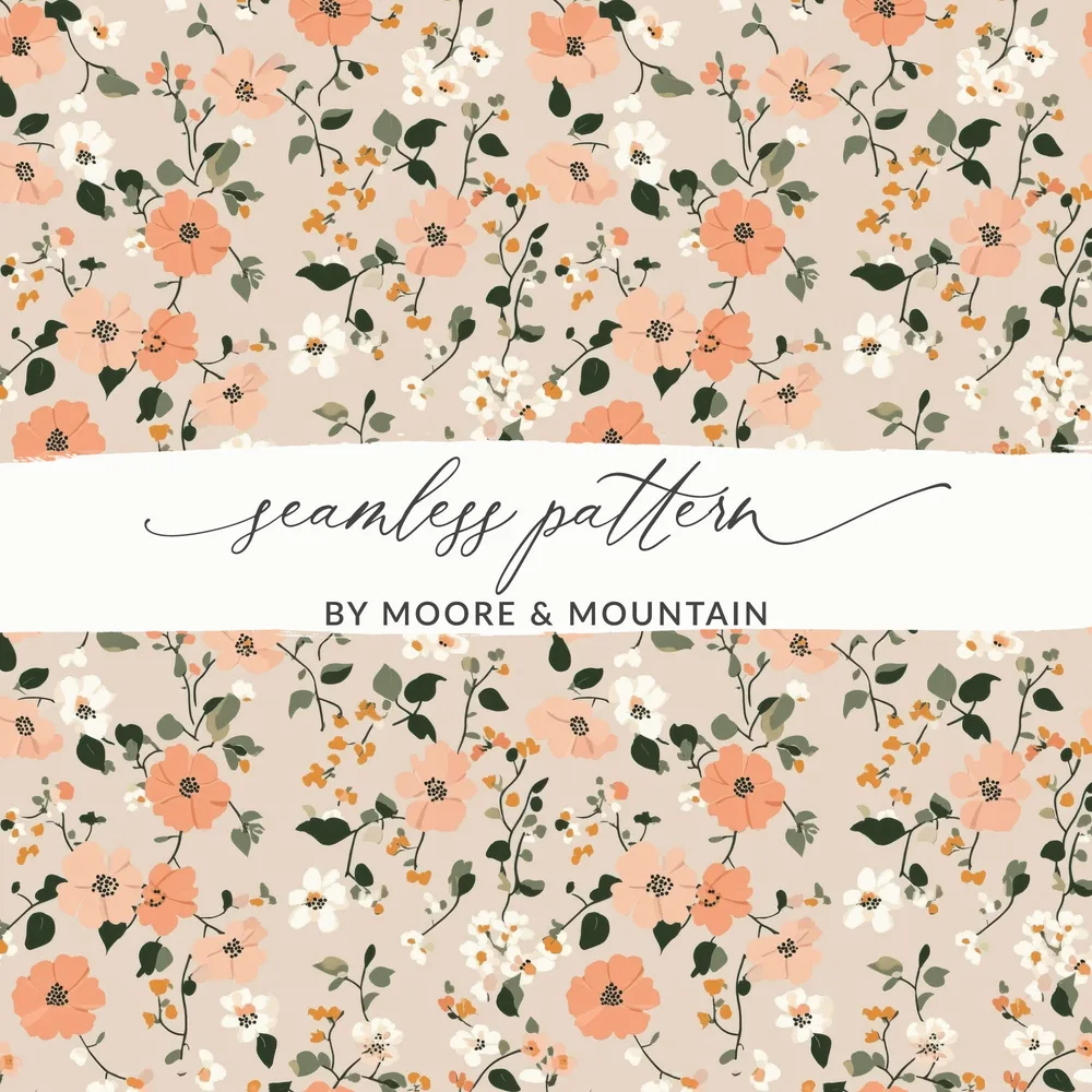 Spring Pastel Patterns Pastel Ditsy Flower Backgrounds - Moore and Mountain