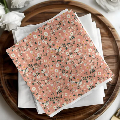 Spring Pastel Patterns Peach Floral and Flower Pattern Digital - Moore and Mountain