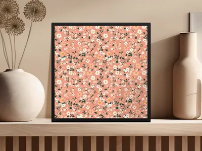Spring Pastel Patterns Peach Floral and Flower Pattern Digital - Moore and Mountain