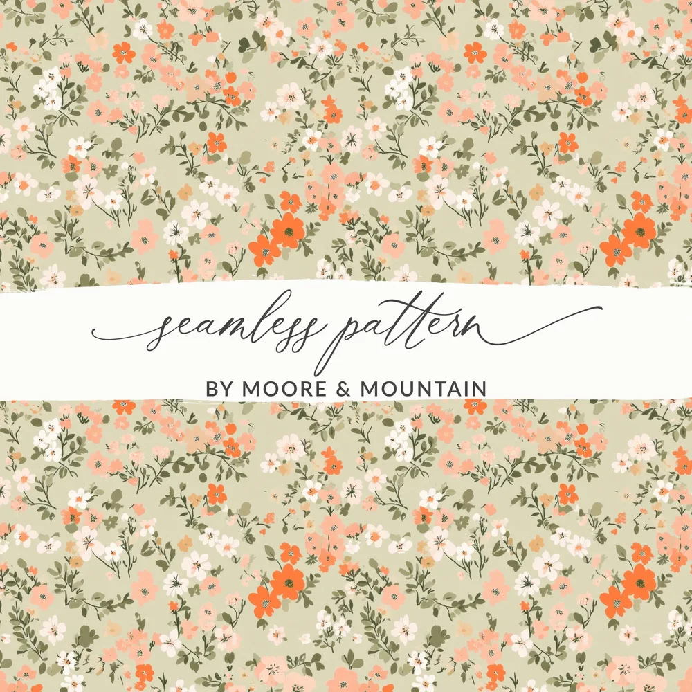 Spring Pastel Patterns Tiny Ditsy Flower Backgrounds Digital - Moore and Mountain