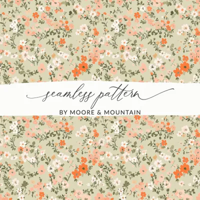 Spring Pastel Patterns Tiny Ditsy Flower Backgrounds Digital