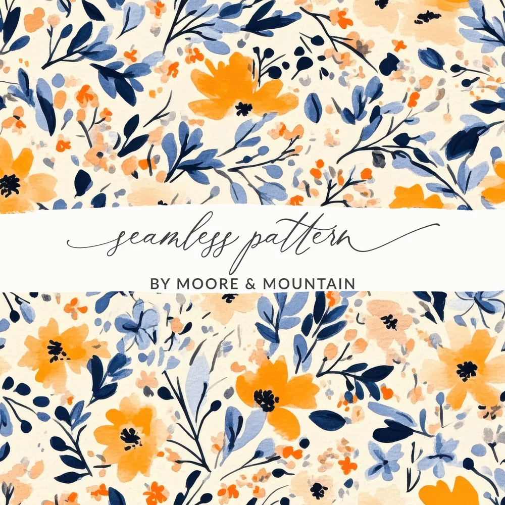 Seamless Floral Pattern by Moore & Mountain Design