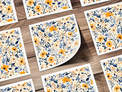 Vibrant Floral Artistic Design Print for Home Decor