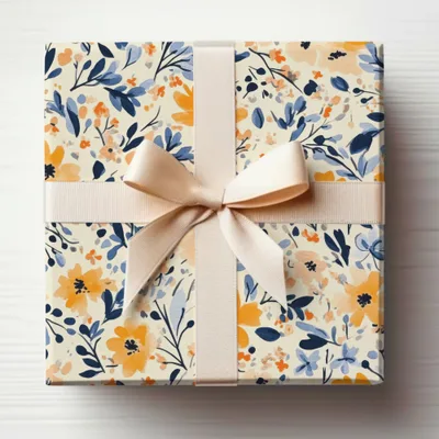 Floral Pastel Gift Box with Bow for Special Occasions