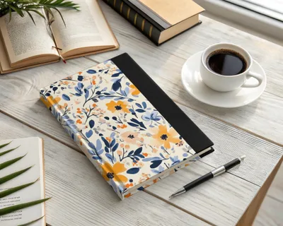 Floral Pattern Hardcover Notebook Journal for Daily Use