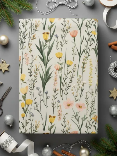 Elegant Floral Print Gift Wrap for Special Occasions