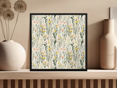 Vibrant Floral Botanical Art Print for Home Decor