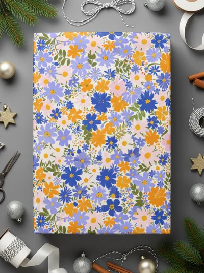 Colorful Floral Patterned Wrapping Paper for All Occasions