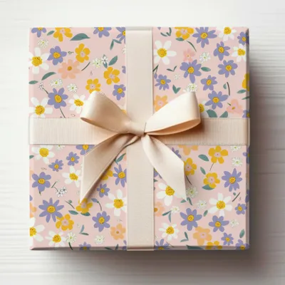 Floral Gift Box with Ribbon Perfect for Any Occasion