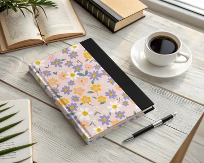 Floral Pastel Hardcover Writing Journal for Daily Notes