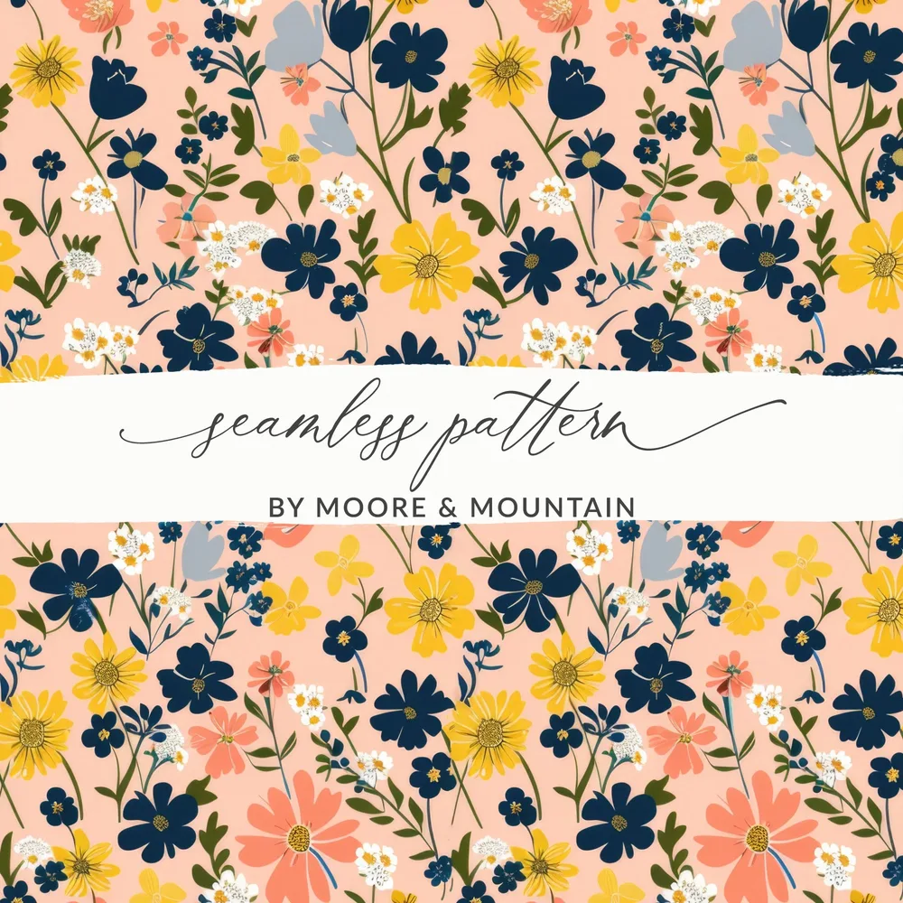 Colorful Floral Seamless Pattern by Moore & Mountain