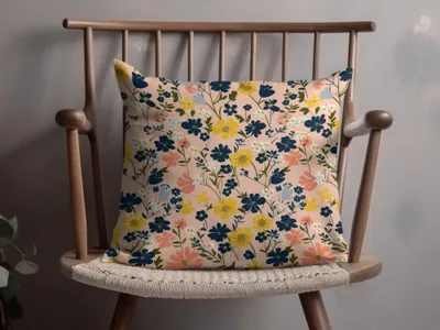 Floral Patterned Decorative Pillow for Home Decor