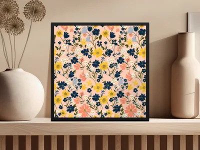 Colorful Floral Printed Wall Art Poster for Home Decor
