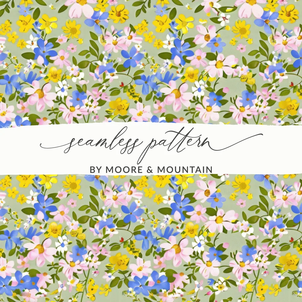 Beautiful Floral Seamless Pattern by Moore & Mountain
