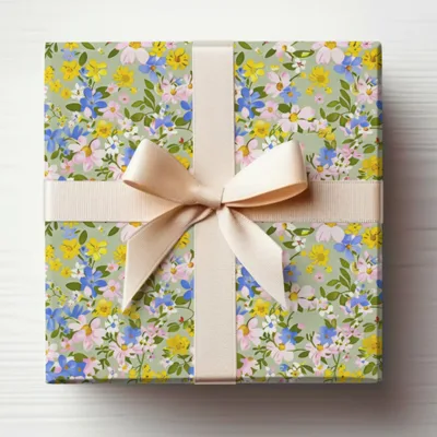 Floral Pattern Gift Box Beautifully Wrapped Gift