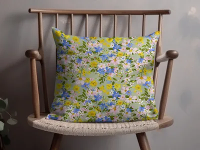 Vibrant Floral Pattern Decorative Cushion for Home Decor