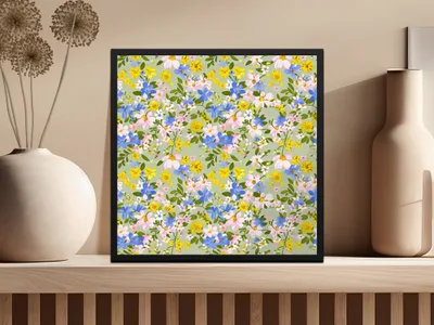 Vibrant Floral Art Print Wall Decoration for Home Decor