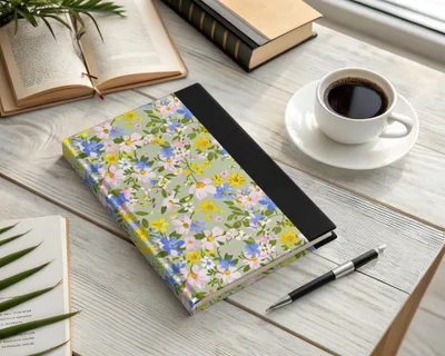 Elegant Floral Patterned Hardcover Notebook stationery