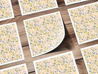 Floral Print Pink and Yellow Pattern Sheets Product