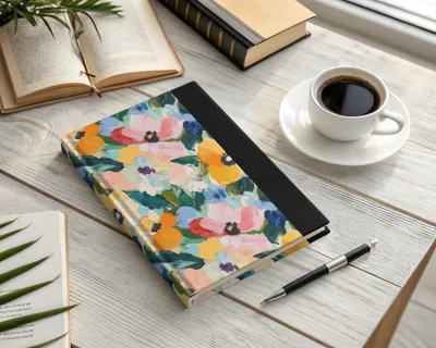 Springtime Acrylic Floral with Jewel Tones Digital - Moore and Mountain
