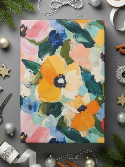 Springtime Acrylic Floral with Jewel Tones Digital - Moore and Mountain