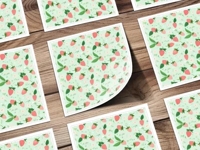 Strawberry Digital Paper, Seamless Pattern, Floral Pattern, Digital Download, Commercial Use, Strawberry Background, Summer Theme - Moore and Mountain