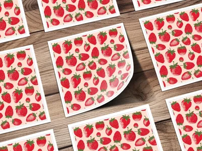 Strawberry Digital Paper, Seamless Pattern, Fruit Pattern, Food Print, Scrapbook Paper, Summer Digital Paper, Fabric Design, Digital - Moore and Mountain