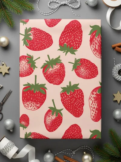 Strawberry Digital Paper, Seamless Pattern, Fruit Pattern, Food Print, Scrapbook Paper, Summer Digital Paper, Fabric Design, Digital - Moore and Mountain