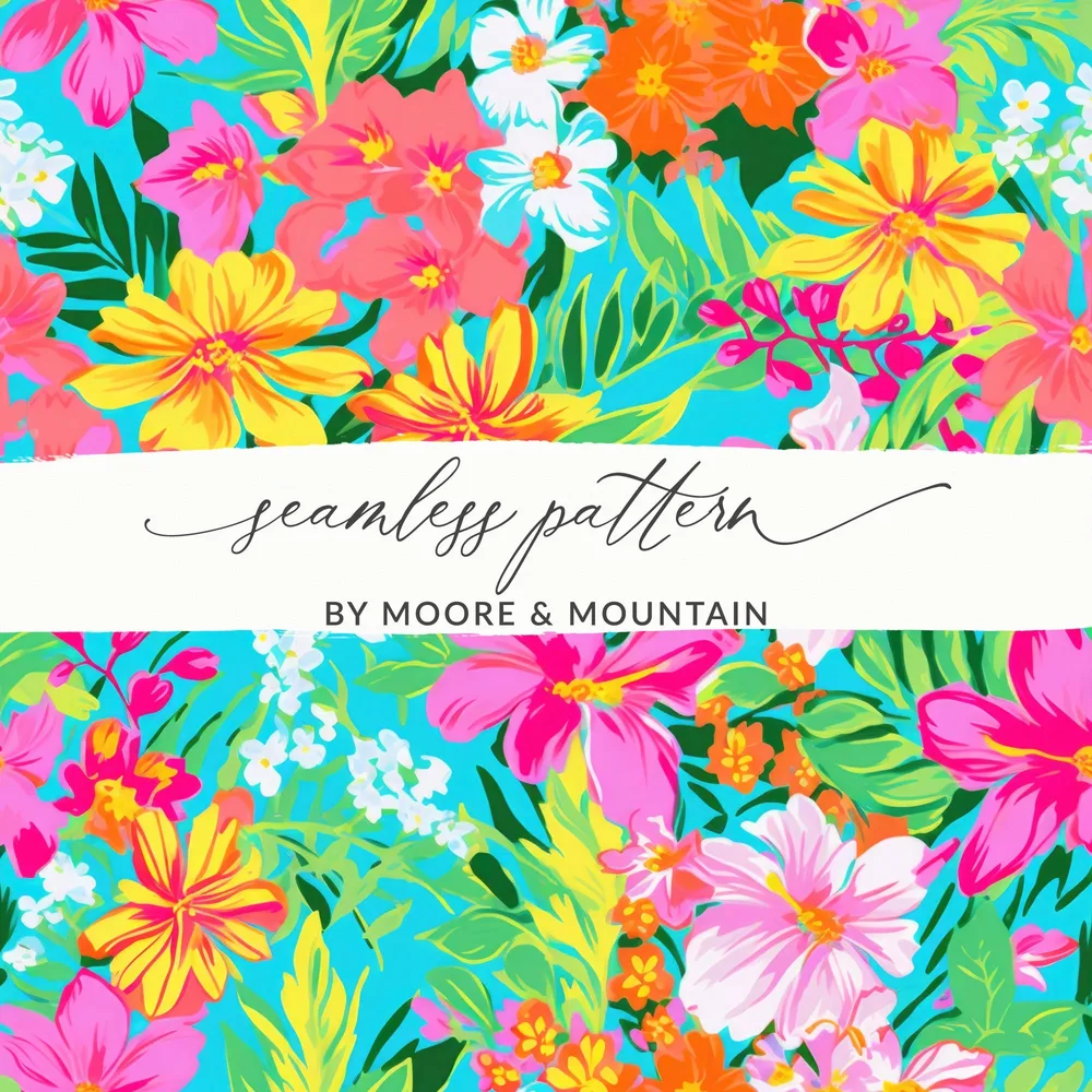 Bright Floral Seamless Pattern by Moore & Mountain