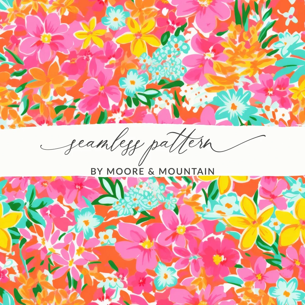 Vibrant Floral Seamless Pattern by Moore & Mountain