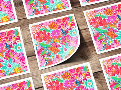 Vibrant Floral Pattern Print Perfect for Any Room Decor