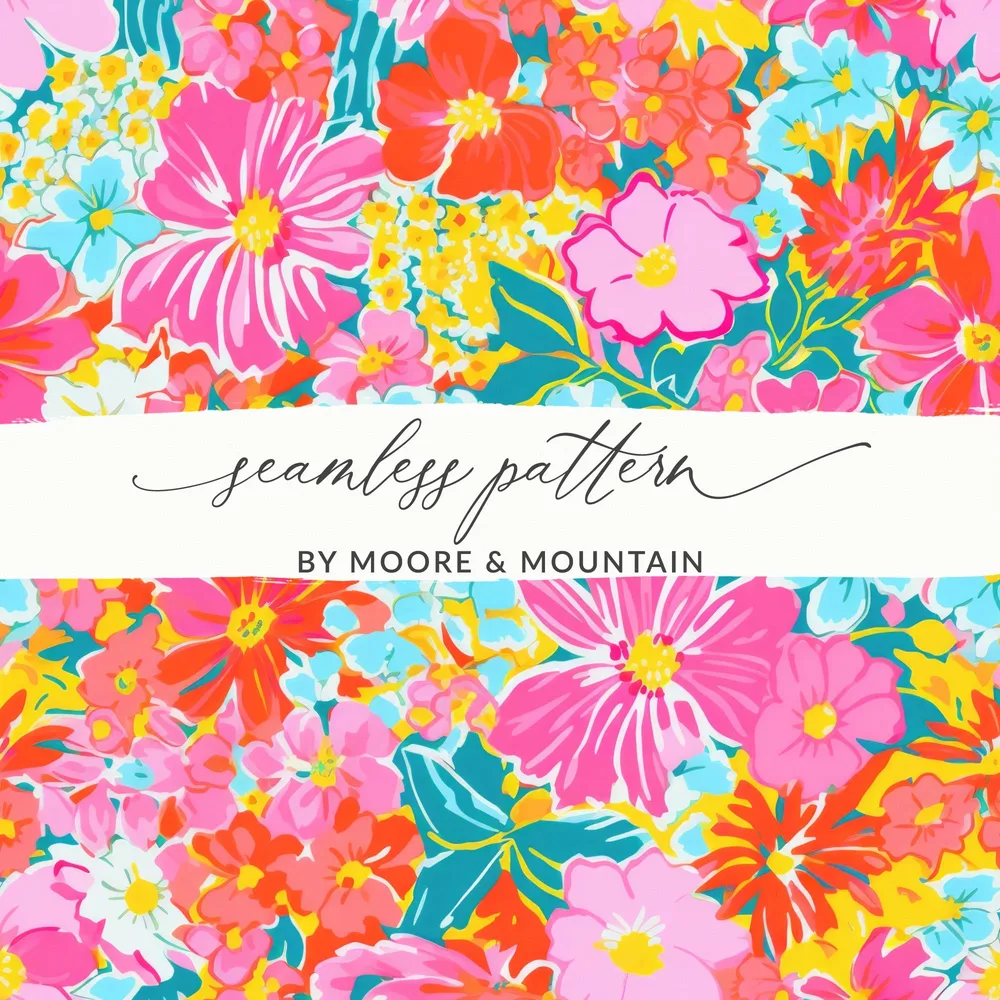 Colorful Seamless Floral Pattern by Moore & Mountain
