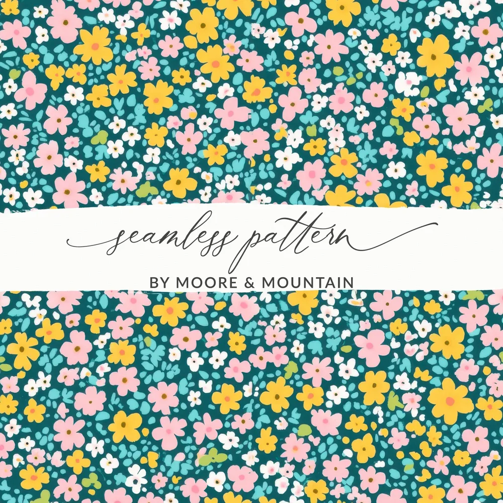 Colorful Floral Seamless Pattern Spring Design
