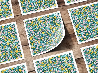 Colorful Floral Pattern Paper Sheets for Craft Projects