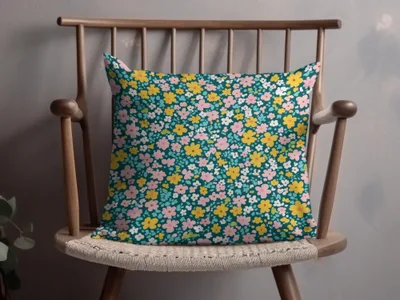 Colorful Floral Pattern Cushion for Home Decor