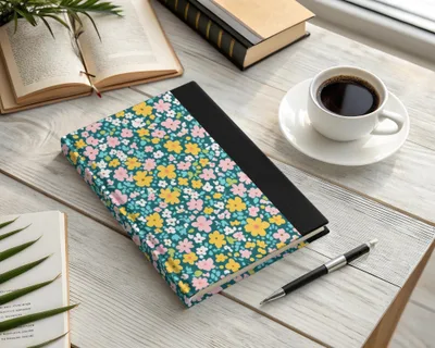 Vibrant Floral Pattern Hardcover Journal for Notes