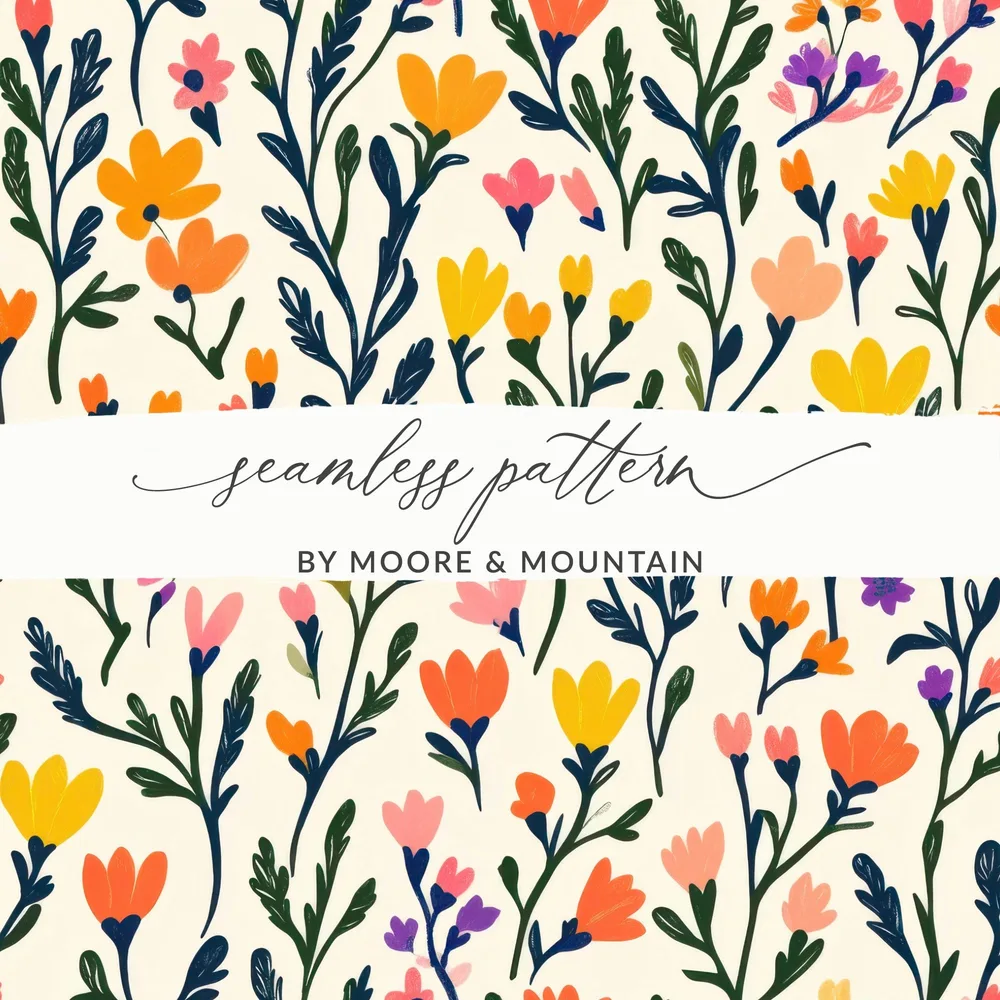 Floral Seamless Pattern by Moore & Mountain Design