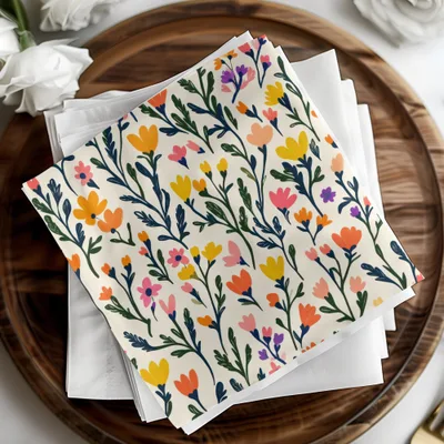 Colorful Floral Pattern Design on White Background product
