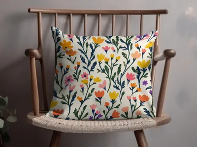 Colorful Floral Pattern Decorative Cushion Pillow